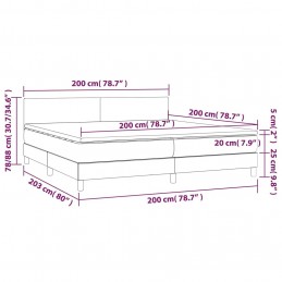 Acquista Letto a Molle Materasso e LED Grigio Chiaro 200x200 cm Tessuto con riferimento GHV-3133581 della ditta GARDENHOME