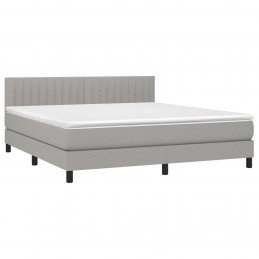Acquista Letto a Molle Materasso e LED Grigio Chiaro 160x200 cm Tessuto con riferimento GHV-3133325 della ditta GARDENHOME
