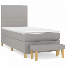 Acquista Giroletto a Molle con Materasso Grigio Chiaro 80x200 cm Tessuto con riferimento GHV-3136949 della ditta GARDENHOME