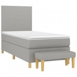 Acquista Giroletto a Molle con Materasso Grigio Chiaro 80x200 cm Tessuto con riferimento GHV-3136949 della ditta GARDENHOME