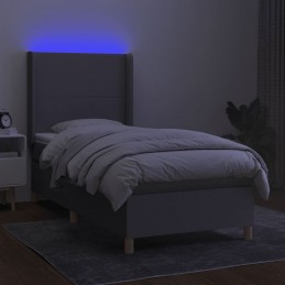Acquista Letto a Molle Materasso e LED Grigio Chiaro 80x200 cm Tessuto con riferimento GHV-3138669 della ditta GARDENHOME