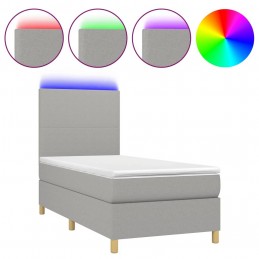 Acquista Letto a Molle Materasso e LED Grigio Chiaro 80x200 cm Tessuto con riferimento GHV-3135229 della ditta GARDENHOME