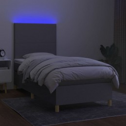 Acquista Letto a Molle Materasso e LED Grigio Chiaro 80x200 cm Tessuto con riferimento GHV-3135229 della ditta GARDENHOME