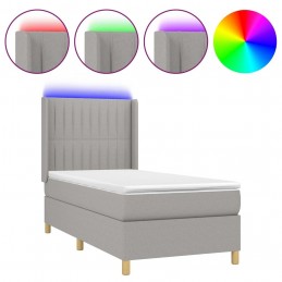 Acquista Letto a Molle Materasso e LED Grigio Chiaro 80x200 cm Tessuto con riferimento GHV-3138989 della ditta GARDENHOME