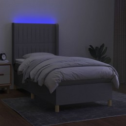 Acquista Letto a Molle Materasso e LED Grigio Chiaro 80x200 cm Tessuto con riferimento GHV-3138989 della ditta GARDENHOME