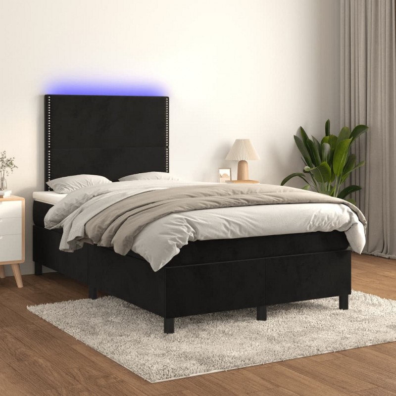 Acquista Letto a Molle con Materasso e LED Nero 120x200 cm in Velluto con riferimento GHV-3136055 della ditta GARDENHOME