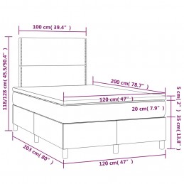 Acquista Letto a Molle con Materasso e LED Nero 120x200 cm in Velluto con riferimento GHV-3136055 della ditta GARDENHOME