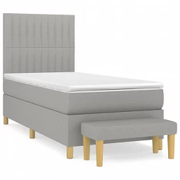 Acquista Giroletto a Molle con Materasso Grigio Chiaro 80x200 cm Tessuto con riferimento GHV-3137269 della ditta GARDENHOME
