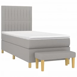 Acquista Giroletto a Molle con Materasso Grigio Chiaro 80x200 cm Tessuto con riferimento GHV-3137269 della ditta GARDENHOME