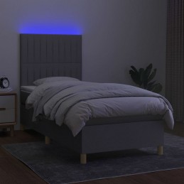 Acquista Letto a Molle Materasso e LED Grigio Chiaro 80x200 cm Tessuto con riferimento GHV-3135549 della ditta GARDENHOME