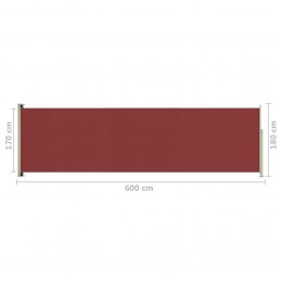 Acquista Tenda da Sole Laterale Retrattile per Patio 180x600 cm Rossa con riferimento GHV-317967 della ditta GARDENHOME