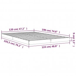 Acquista Giroletto Bianco 120x190cm Legno Massello Pino 4FT Small Double con riferimento GHV-823475 della ditta GARDENHOME