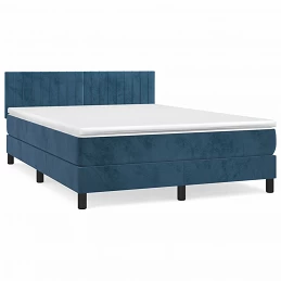 Acquista Giroletto a Molle con Materasso Blu Scuro 140x200 cm in Velluto con riferimento GHV-3141429 della ditta GARDENHOME