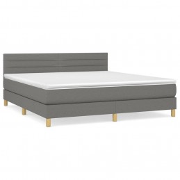 Acquista Giroletto a Molle con Materasso Grigio Scuro 160x200 cm Tessuto con riferimento GHV-3140706 della ditta GARDENHOME