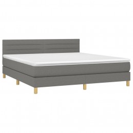 Acquista Giroletto a Molle con Materasso Grigio Scuro 160x200 cm Tessuto con riferimento GHV-3140706 della ditta GARDENHOME
