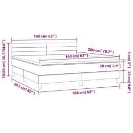 Acquista Giroletto a Molle con Materasso Grigio Scuro 160x200 cm Tessuto con riferimento GHV-3140706 della ditta GARDENHOME