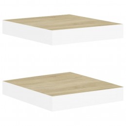 Acquista Mensole a Muro 2 pz Rovere e Bianco 23x23,5x3,8 cm in MDF con riferimento GHV-326568 della ditta GARDENHOME