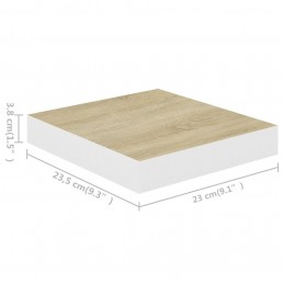 Acquista Mensole a Muro 2 pz Rovere e Bianco 23x23,5x3,8 cm in MDF con riferimento GHV-326568 della ditta GARDENHOME