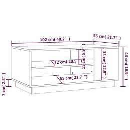 Acquista Tavolino da Salotto Rovere Fumo 102x55x43 cm in Truciolato con riferimento GHV-813083 della ditta GARDENHOME