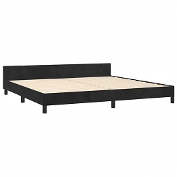 Acquista Giroletto con Testiera Nero 200x200 cm in Velluto con riferimento GHV-3125838 della ditta GARDENHOME