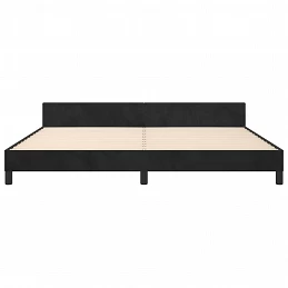 Acquista Giroletto con Testiera Nero 200x200 cm in Velluto con riferimento GHV-3125838 della ditta GARDENHOME