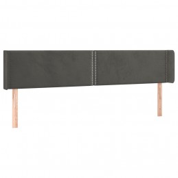 Acquista Testiera ad Orecchio Grigio Scuro 203x16x78/88 cm in Velluto con riferimento GHV-3118695 della ditta GARDENHOME