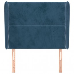 Acquista Testiera ad Orecchio Blu Scuro 103x23x118/128 cm in Velluto con riferimento GHV-3117862 della ditta GARDENHOME