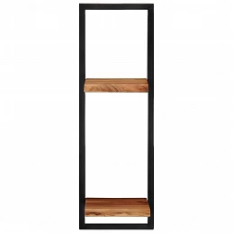 Acquista Mensole Parete 2 pz 25x25x75 cm Legno Massello Acacia e Acciaio con riferimento GHV-338462 della ditta GARDENHOME