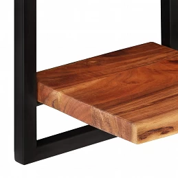 Acquista Mensole Parete 2 pz 25x25x75 cm Legno Massello Acacia e Acciaio con riferimento GHV-338462 della ditta GARDENHOME