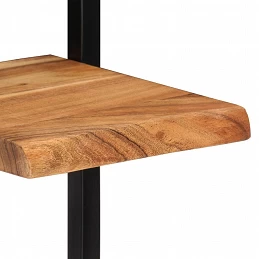 Acquista Mensole Parete 2 pz 25x25x75 cm Legno Massello Acacia e Acciaio con riferimento GHV-338462 della ditta GARDENHOME