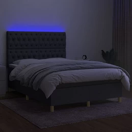 Acquista Letto a Molle Materasso e LED Grigio Scuro 140x200cm in Tessuto con riferimento GHV-3135678 della ditta GARDENHOME