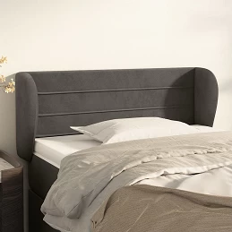 Acquista Testiera ad Orecchio Grigio Scuro 93x23x78/88 cm in Velluto con riferimento GHV-3117321 della ditta GARDENHOME