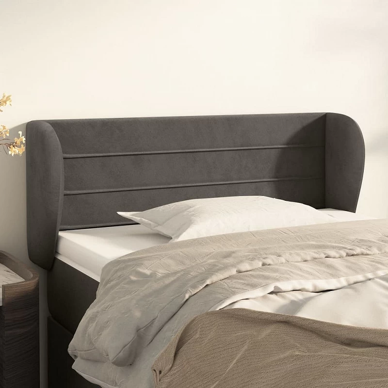 Acquista Testiera ad Orecchio Grigio Scuro 93x23x78/88 cm in Velluto con riferimento GHV-3117321 della ditta GARDENHOME