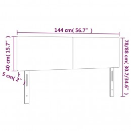 Acquista Testiere 2 pz Cappuccino 72x5x78/88 cm in Similpelle con riferimento GHV-345797 della ditta GARDENHOME