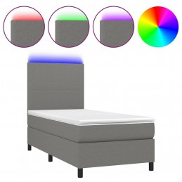 Acquista Letto a Molle Materasso e LED Grigio Scuro 90x190 cm in Tessuto con riferimento GHV-3134678 della ditta GARDENHOME