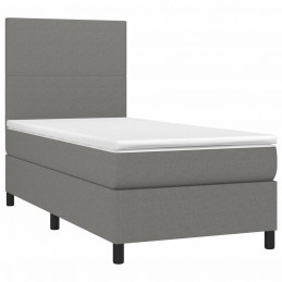 Acquista Letto a Molle Materasso e LED Grigio Scuro 90x190 cm in Tessuto con riferimento GHV-3134678 della ditta GARDENHOME