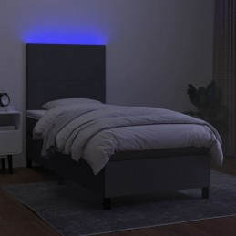 Acquista Letto a Molle Materasso e LED Grigio Scuro 90x190 cm in Tessuto con riferimento GHV-3134678 della ditta GARDENHOME