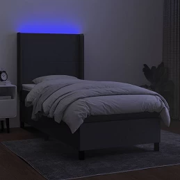 Acquista Letto a Molle Materasso e LED Grigio Scuro 90x190 cm in Tessuto con riferimento GHV-3138118 della ditta GARDENHOME