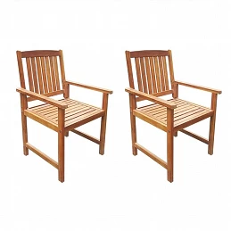 Acquista Sedie da Giardino 2 pz in Legno Massello d'Acacia Marrone con riferimento GHV-42626 della ditta GARDENHOME