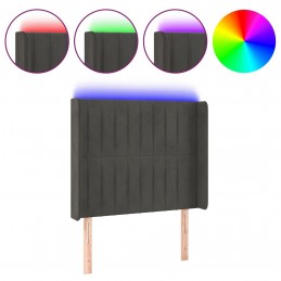 Acquista Testiera a LED Grigio Scuro 93x16x118/128 cm in Velluto con riferimento GHV-3124323 della ditta GARDENHOME