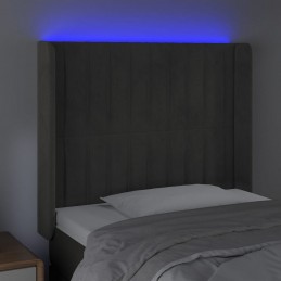 Acquista Testiera a LED Grigio Scuro 93x16x118/128 cm in Velluto con riferimento GHV-3124323 della ditta GARDENHOME