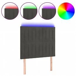 Acquista Testiera a LED Grigio Scuro 90x5x118/128 cm in Velluto con riferimento GHV-3122699 della ditta GARDENHOME