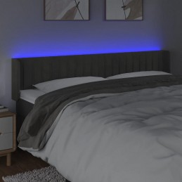 Acquista Testiera a LED Grigio Scuro 183x16x78/88 cm in Velluto con riferimento GHV-3123535 della ditta GARDENHOME