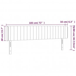 Acquista Testiera a LED Grigio Scuro 183x16x78/88 cm in Velluto con riferimento GHV-3123535 della ditta GARDENHOME