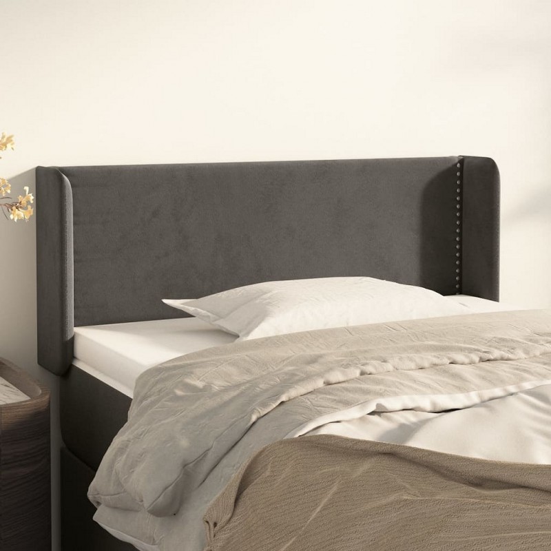 Acquista Testiera ad Orecchio Grigio Scuro 93x16x78/88 cm in Velluto con riferimento GHV-3118665 della ditta GARDENHOME