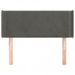 Acquista Testiera ad Orecchio Grigio Scuro 93x16x78/88 cm in Velluto con riferimento GHV-3118665 della ditta GARDENHOME