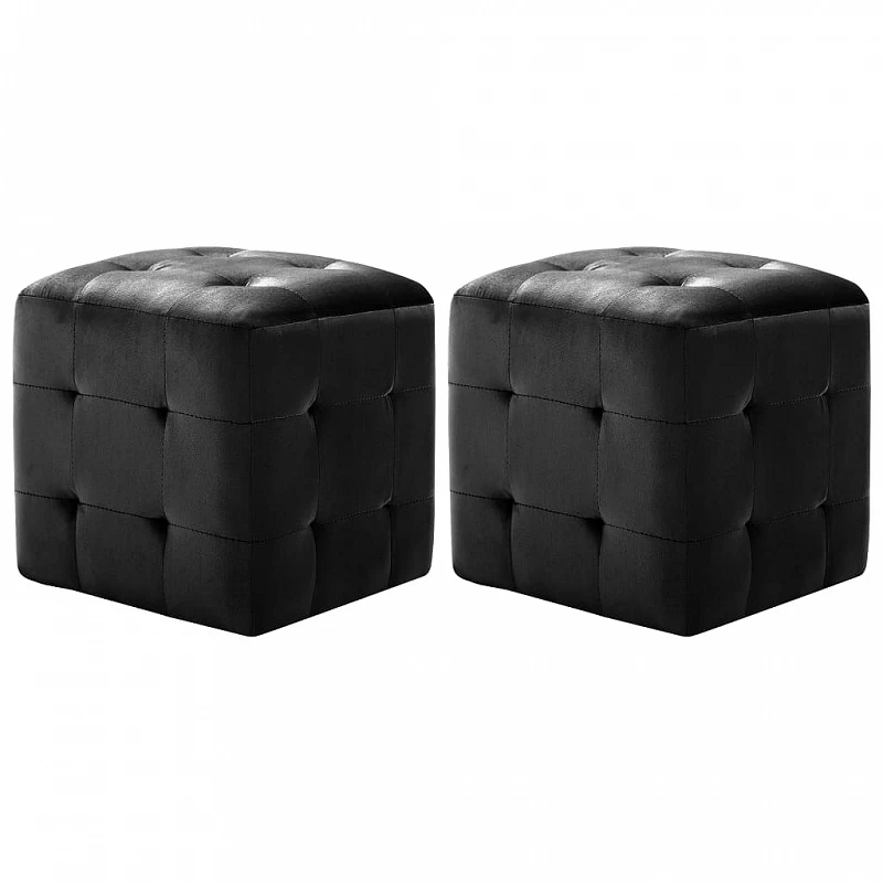 Acquista Pouf 2 pz Nero 30x30x30 cm in Velluto con riferimento GHV-278386 della ditta GARDENHOME