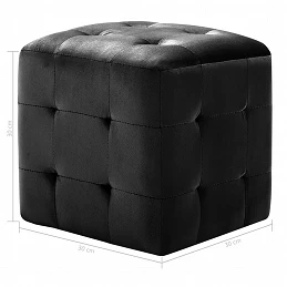 Acquista Pouf 2 pz Nero 30x30x30 cm in Velluto con riferimento GHV-278386 della ditta GARDENHOME