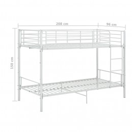 Acquista Letto a Castello Bianco in Metallo 90x200 cm con riferimento GHV-287909 della ditta GARDENHOME