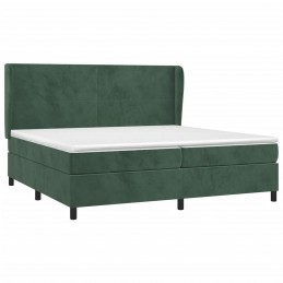 Acquista Giroletto a Molle con Materasso Verde Scuro 200x200 cm Velluto con riferimento GHV-3129114 della ditta GARDENHOME